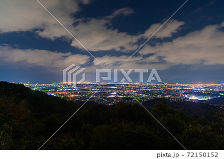 夜の片江展望台（夜景・夜空） 福岡県福岡市城南区片江 72150152