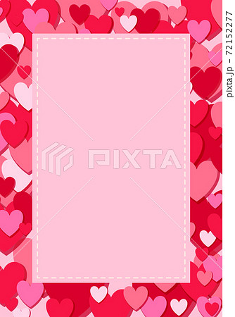 ハートの額縁背景のイラスト素材