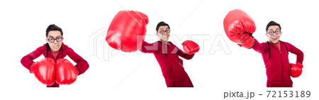 Funny boxer isolated on white Funny boxer isolated on white 72153189