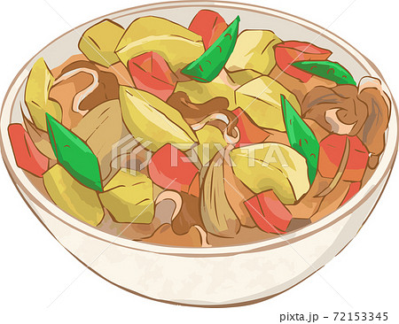 手書きの肉じゃがのイラストのイラスト素材