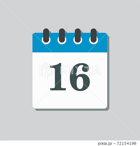 Icon calendar page day, template calendar date 16 Icon calendar page day, template calendar date 16 72154196