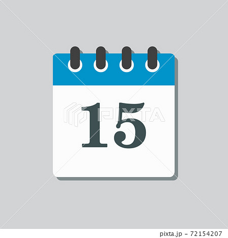 Icon calendar page day, template calendar date 15 72154207
