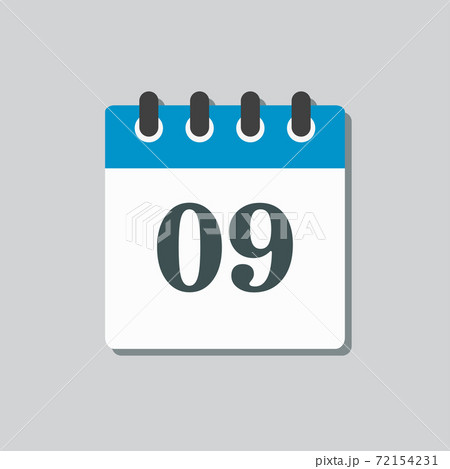 Icon calendar page day, template calendar date - 9 72154231