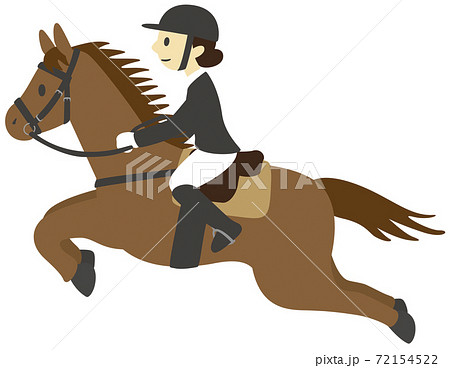 乗馬のイラスト素材