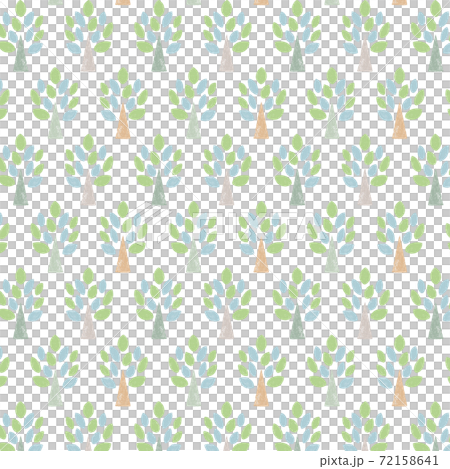 Scandinavian pattern green tree 72158641