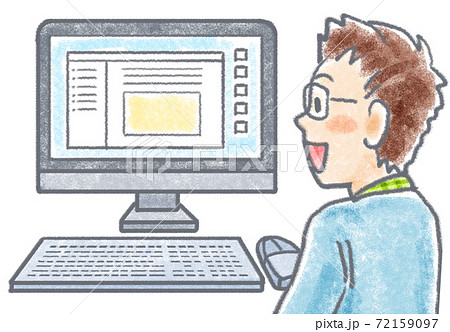 パソコンに向かう男性 72159097