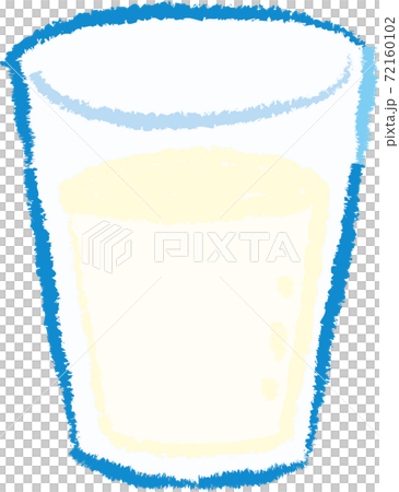 牛乳 手書き風イラストのイラスト素材
