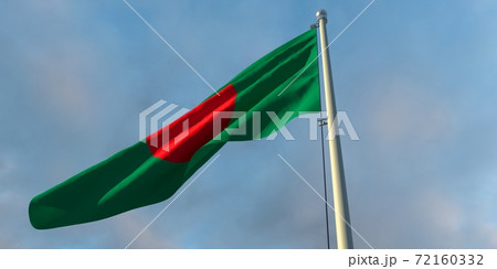 3d rendering of the national flag of the Bangladesh 72160332