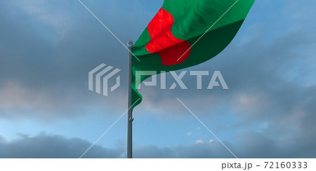 3d rendering of the national flag of the Bangladesh 3d rendering of the national flag of the Bangladesh 72160333