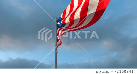 3d rendering of the national flag of the Liberia 3d rendering of the national flag of the Liberia 72160841