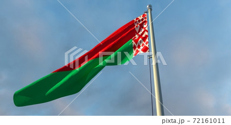 3d rendering of the national flag of the Belarus 72161011