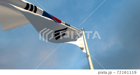 3d rendering of the national flag of the South Korea 72161119