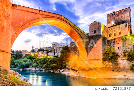 Mostar, Stari Most bridge in Bosnia and Herzegovina 72161877