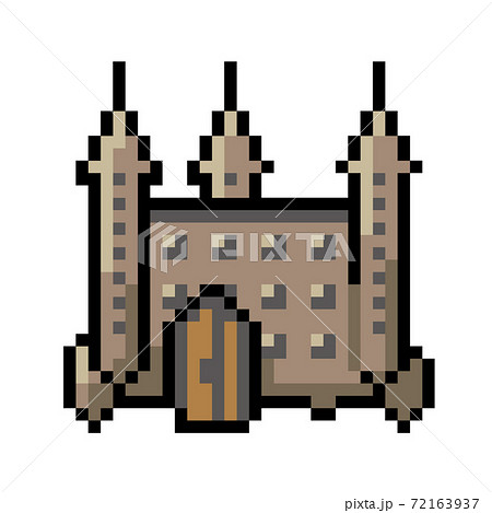 Pixel Art Castle Stock Illustration