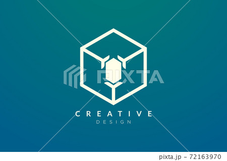 Design ideas for hexagon shapes and diamond symbols combined. Modern minimalist and elegant vector illustration. Suitable for patterns, labels, brands, icons or logos 72163970