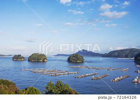 鳥羽の海の風景 鳥羽温泉郷 伊勢志摩観光スポットの写真素材