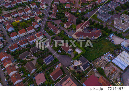 Above aerial townscape view of Dijon city, Burgundy France Above aerial townscape view of Dijon city, Burgundy France 72164974