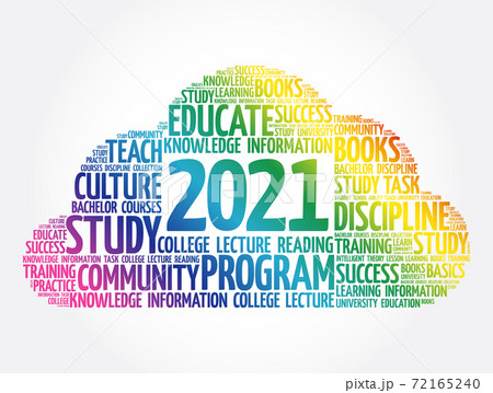 2021 Education word cloud, business concept background 72165240
