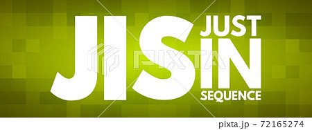 JIS - Just In Sequence acronym, business concept 72165274