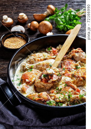 White Wine Coq au Vin, top view White Wine Coq au Vin, top view 72166990