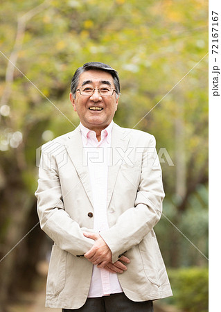 シニア男性 ポートレートの写真素材