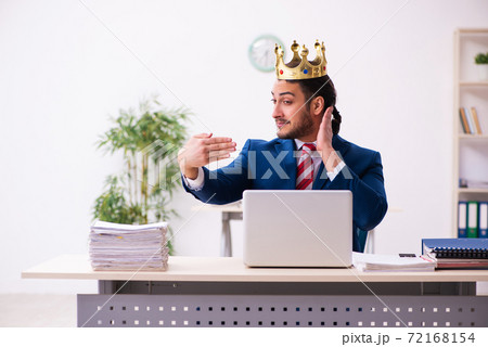 Young king businessman employee working in the office 72168154
