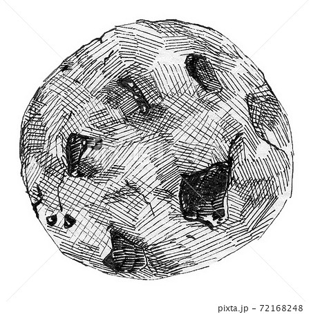 ゴロゴロチョコチップクッキー ヴィンテージ風のイラスト素材