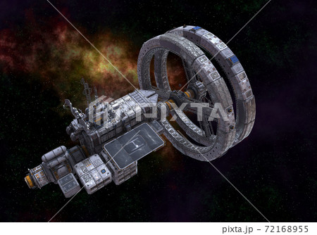 Future space station in deep space 3d illustration Future space station in deep space 3d illustration 72168955