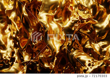 光沢の液体のゴールドの金属の抽象的なしぶき 光沢の液体のゴールドの金属の抽象的なしぶき 72170303