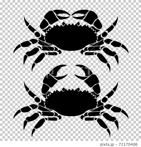 Crab club simple silhouette illustration set 72170486