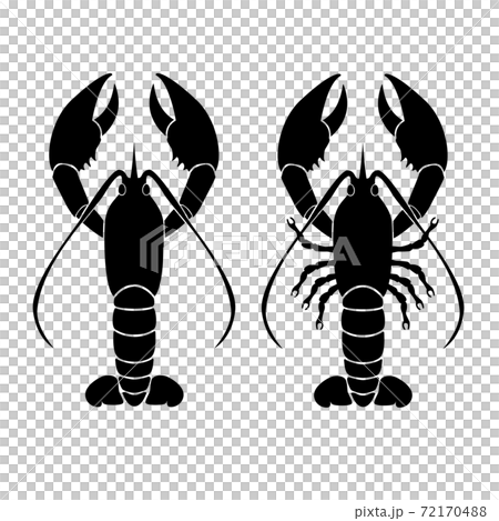 龍蝦蝦簡單剪影插圖集 龍蝦蝦簡單剪影插圖集 72170488