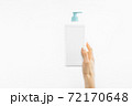 Hand sanitizer, liquid antimicrobial gel, germ protection or antibacterial hygiene, on white background 72170648