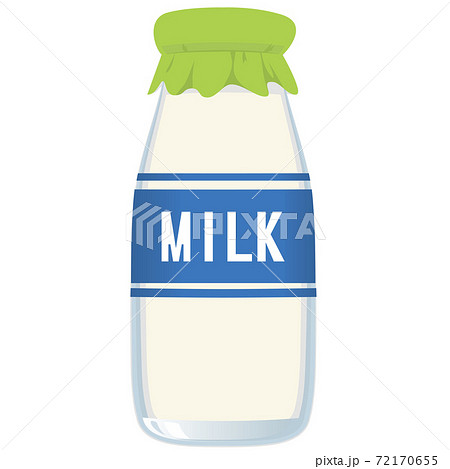 ミルク 牛乳 牛乳瓶のイラスト ベクター のイラスト素材
