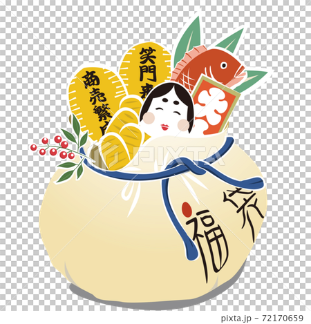 Business prosperity, lucky bag, oval (vector) 72170659