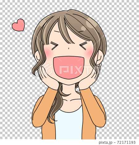 Female facial expression _ happy 72171193