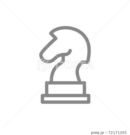 Knight chess line icon. Board game, table entertainment symbol 72171205