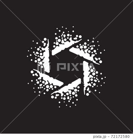 Camera lens with dots explosion effect template Camera lens with dots explosion effect template 72172580