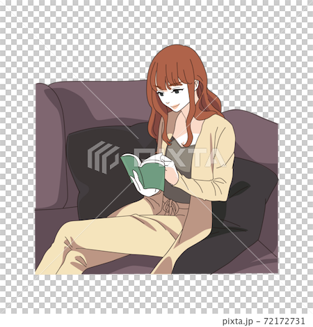 A woman reading a book 72172731