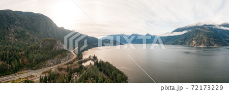 Sea to Sky Hwy in Howe Sound near Squamish 72173229