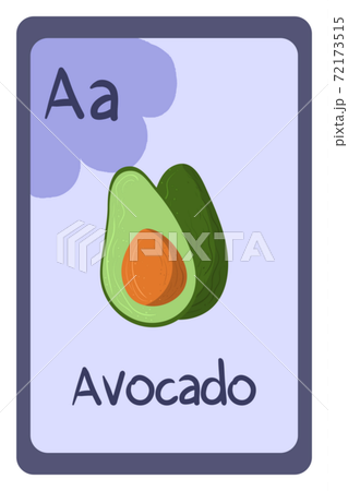 ABC flashcard letter A for avocado 72173515
