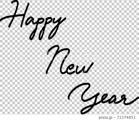 Happy New Year handwritten lettering Happy New Year handwritten lettering 72174851