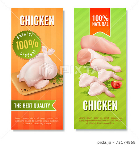 Chicken Meat Vertical Banners Chicken Meat Vertical Banners 72174969