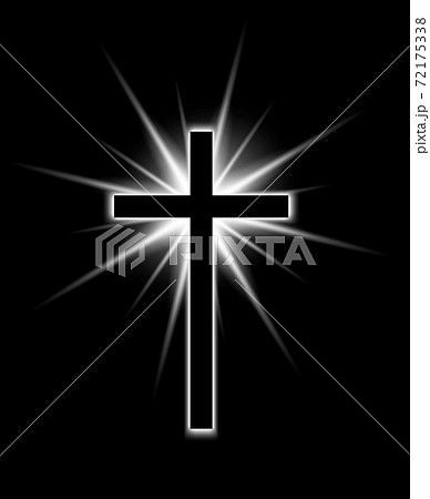 Religioush cross with sun rays shine on the... - Stock Illustration  [72175338] - PIXTA