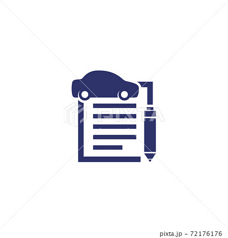 car loan or insurance contract vector icon 72176176