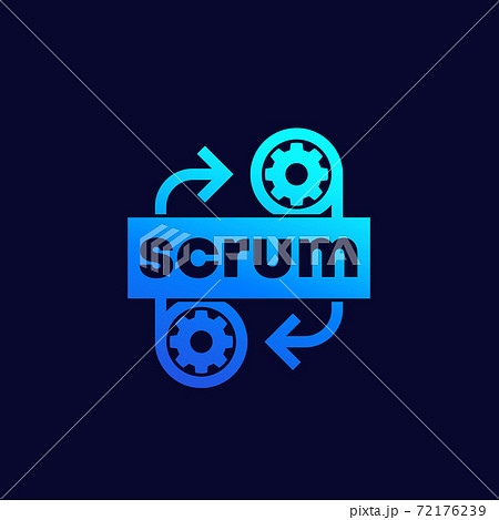 Scrum development, process framework icon Scrum development, process framework icon 72176239
