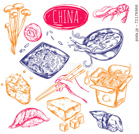 China Food Sketch Set 72176966