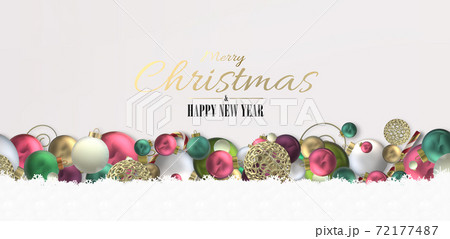 Horizontal Xmas holiday card 72177487