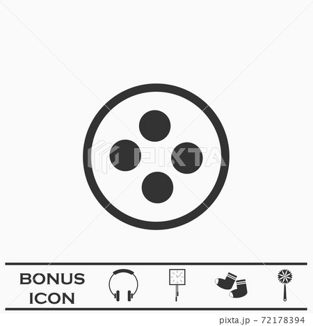 Clothing buttons sewing item icon flat. Clothing buttons sewing item icon flat. 72178394