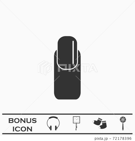 Nail icon flat. 72178396