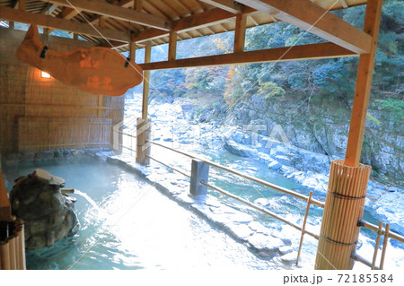 秘湯 祖谷温泉の露天風呂と風景 徳島県 秘湯 祖谷温泉の露天風呂と風景 徳島県 72185584